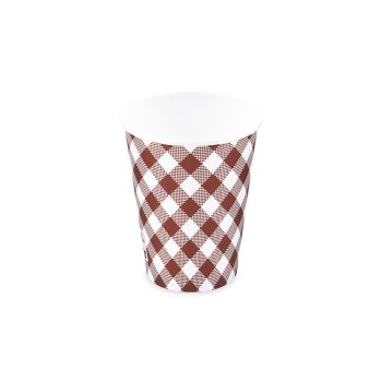 50 Stk. Kaffeebecher Coffee to go Pappbecher Becher 420 ml Größe L KARO